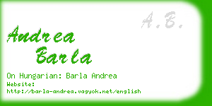 andrea barla business card